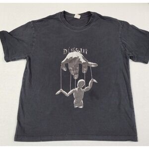 Fashion Men's "Disout" Marionette Puppet Black Short Sleeve T-shirt Size M
